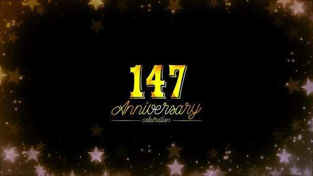 To celebrate an anniversary Day Organized,   147  Years Celebration , effect Color Pure logo HD Videos