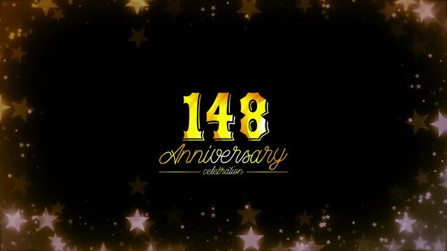 To celebrate an anniversary Day Organized,   148  Years Celebration , effect Color Pure logo HD Videos