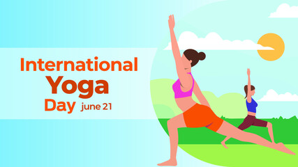 Fototapeta na wymiar international yoga day on june 21