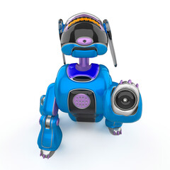 cyber dog cartoon giving high five