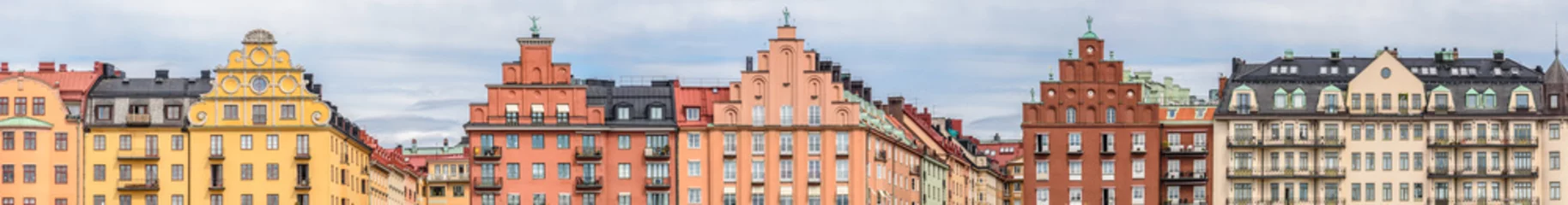 Foto op Canvas Stockholm facade panorama © Steve