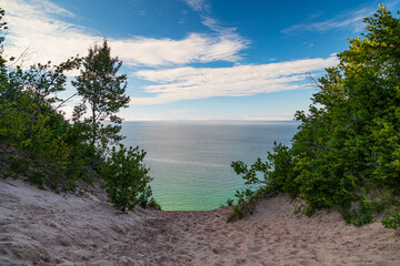 Log Slide Overlook Pictured Rocks National Lakeshore