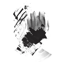 Obraz premium Oil texture. Acrylic paint. Textured arrangements. Black, dark, ink, white, beige illustration and elements. Background. Abstract modern print set. Logo. Wall art. Poster. Business card. Wallpaper. 
