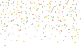 パーティー紙吹雪背景素材　パステルカラー
