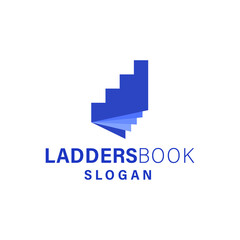 ladder with book logo. Logos to increase knowledge of the book