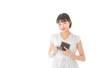 トイレで腹痛に苦しむ若い女性