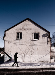 person walking on the street