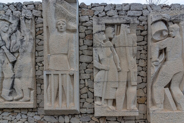 Monument Of The Three Generations near town of Perushtitsa, Bulgaria