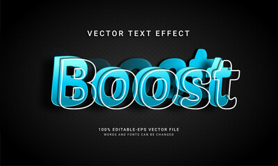 Boost 3d editable text style effect with modern concept