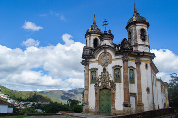 Fototapeta na wymiar Church of Saint Francis of Assisi - Ouro Preto - Minas Gerais - Brazil