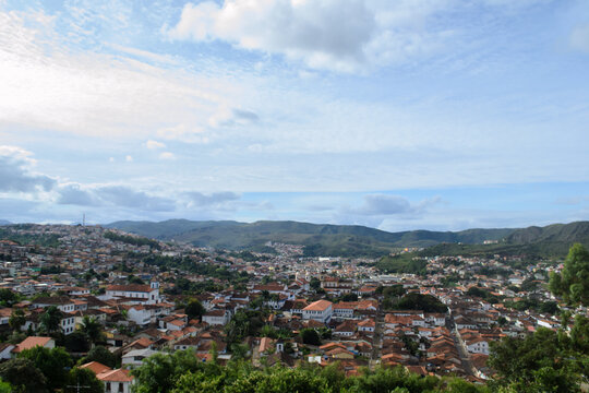 Panorama of the city of  Mariana - Minas Gerais - Brazil
