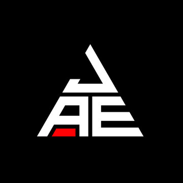 JAE triangle letter logo design with triangle shape. JAE triangle logo design monogram. JAE triangle vector logo template with red color. JAE triangular logo Simple, Elegant, and Luxurious Logo. JAE 
