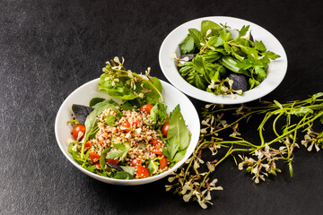ハーブサラダ　Colorful and healthy green salad 