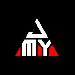 JMY triangle letter logo design with triangle shape. JMY triangle logo design monogram. JMY triangle vector logo template with red color. JMY triangular logo Simple, Elegant, and Luxurious Logo. JMY 