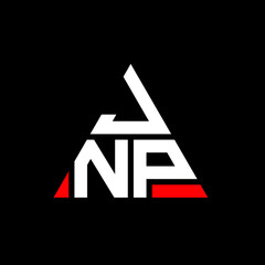 JNP triangle letter logo design with triangle shape. JNP triangle logo design monogram. JNP triangle vector logo template with red color. JNP triangular logo Simple, Elegant, and Luxurious Logo. JNP 