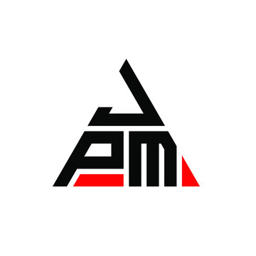 JPM triangle letter logo design with triangle shape. JPM triangle logo design monogram. JPM triangle vector logo template with red color. JPM triangular logo Simple, Elegant, and Luxurious Logo. JPM 