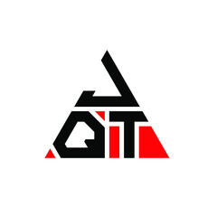 JQT triangle letter logo design with triangle shape. JQT triangle logo design monogram. JQT triangle vector logo template with red color. JQT triangular logo Simple, Elegant, and Luxurious Logo. JQT 
