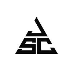 JSC triangle letter logo design with triangle shape. JSC triangle logo design monogram. JSC triangle vector logo template with red color. JSC triangular logo Simple, Elegant, and Luxurious Logo. JSC 