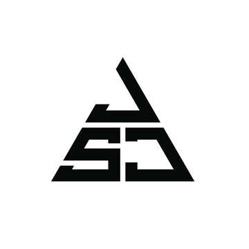 JSJ triangle letter logo design with triangle shape. JSJ triangle logo design monogram. JSJ triangle vector logo template with red color. JSJ triangular logo Simple, Elegant, and Luxurious Logo. JSJ 