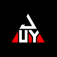 JUY triangle letter logo design with triangle shape. JUY triangle logo design monogram. JUY triangle vector logo template with red color. JUY triangular logo Simple, Elegant, and Luxurious Logo. JUY 