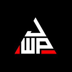 JWP triangle letter logo design with triangle shape. JWP triangle logo design monogram. JWP triangle vector logo template with red color. JWP triangular logo Simple, Elegant, and Luxurious Logo. JWP 