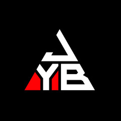 JYB triangle letter logo design with triangle shape. JYB triangle logo design monogram. JYB triangle vector logo template with red color. JYB triangular logo Simple, Elegant, and Luxurious Logo. JYB 