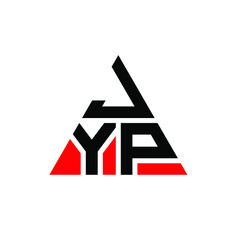 JYP triangle letter logo design with triangle shape. JYP triangle logo design monogram. JYP triangle vector logo template with red color. JYP triangular logo Simple, Elegant, and Luxurious Logo. JYP 