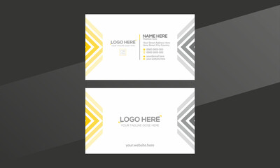 Fototapeta premium orange and gray colored vector business card design for any company use