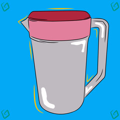 The vectors of plastic kettles for drinking water