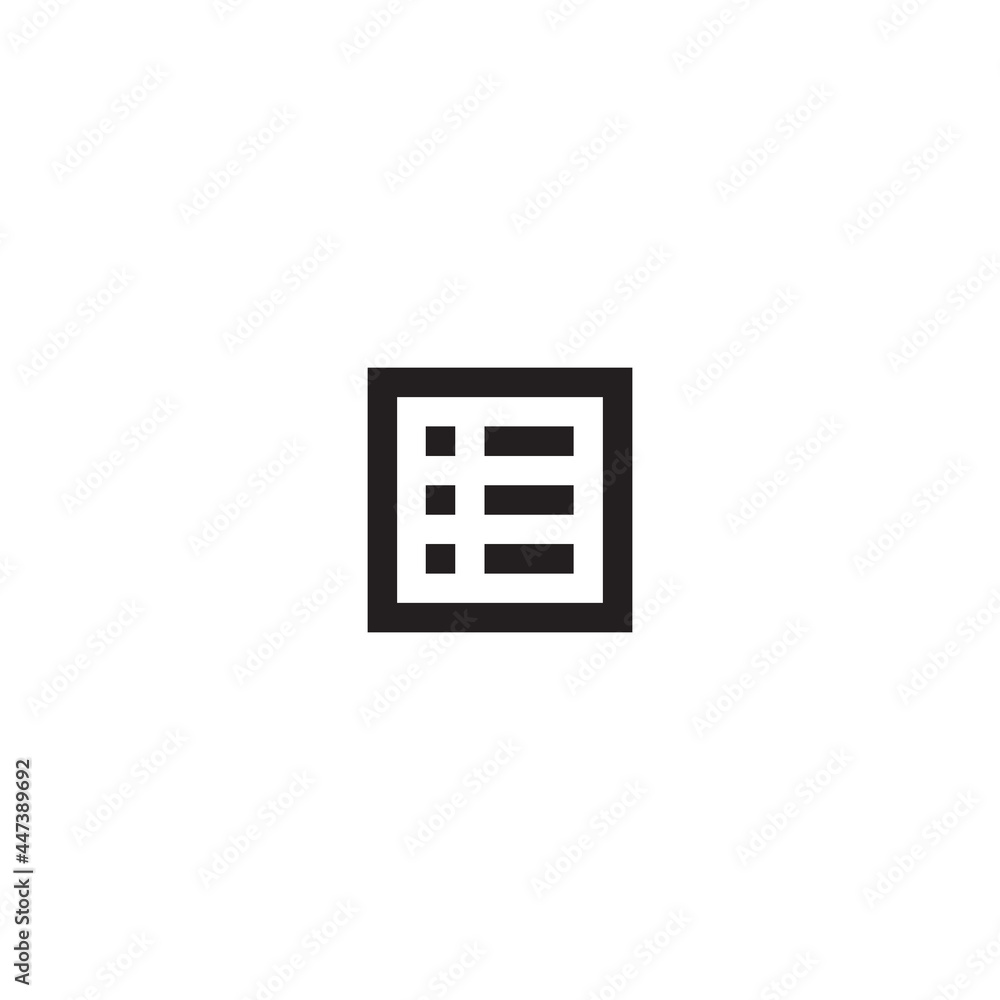 Poster reading list icon vector isolated on white background