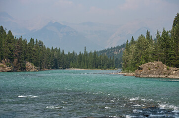 Bow River on a Smoky Day