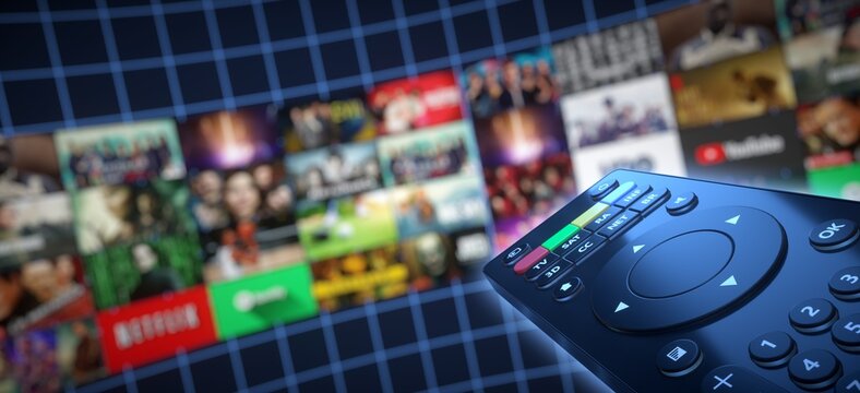 Varied content streaming service with remote control. 