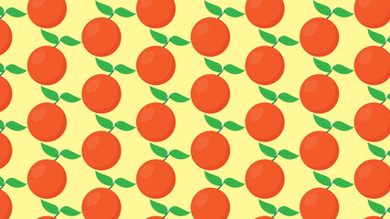 Fototapeta na wymiar orange on green background illustration. Orange pattern for printing. Flat design vector.