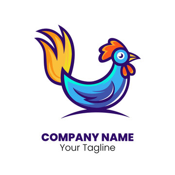 Rooster mascot logo design vector. Rooster logo design.