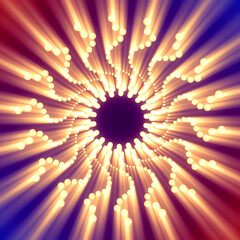 Abstract geometry background with rays of light