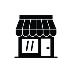 market icon vector. market icon isolated on white background