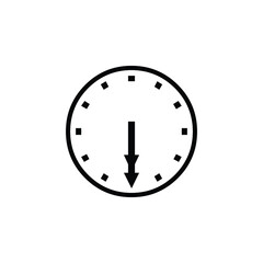 clock icon vector. clock icon isolated on white background