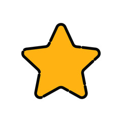 Star icon vector. star icon isolated on white background.