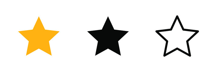 Star icon vector. star icon isolated on white background.