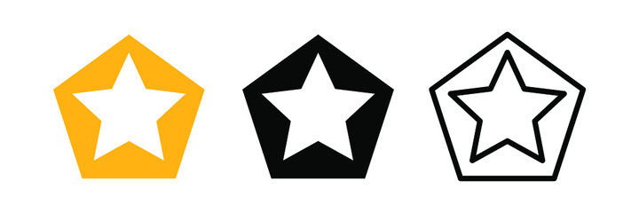 Star icon vector. star icon isolated on white background.