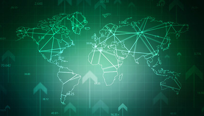 2d illustration world map abstract background