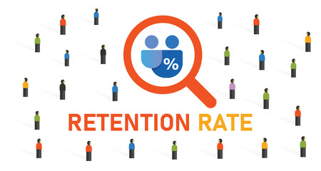 retention rate customer relationship conversion percentage of satisfaction management