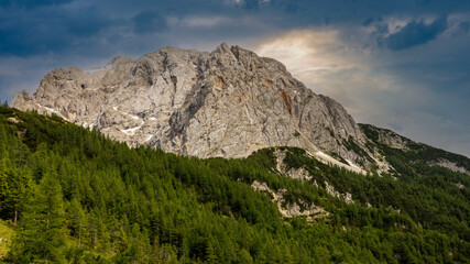 Landschaft im Triglav Nationalpark in Slowenien