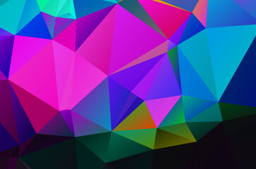Fototapeta premium Colorful purple vivid polygonal triangular background pattern
