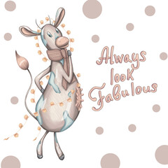 Cute cow character design, cartoon cow illustration, beautiful animal drawing