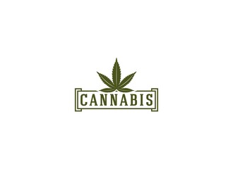 cannabis logo in white background