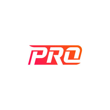 PRO letters, corporate logo design.