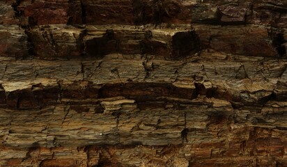 Layered Rock Cliff texture background