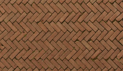 Herringbone Brick Pavement texture background