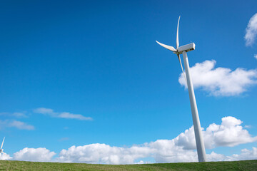 wind turbine on field